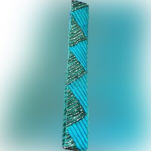 Anthropologie Boho Beaded Headband | Green, Gold, Teal & Blue | OS